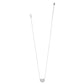 Brighton heart pendant necklace with silver-plated chain and pavé crystals with lobster clasp on a white background