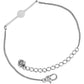 Brighton chain bracelet with silver-plated bar station, adjustable extender chain, and lobster clasp on a white background
