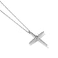 Brighton silver-plated cross pendant necklace with crystal accents along the arms on a white background