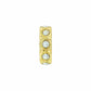 Brighton spacer charm with gold-tone finish and inset crystal accents in a woven pattern on a white background