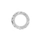 Brighton ring shown from the side with textured silver-tone band and repeating raised heart motifs on a white background