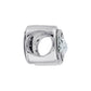 Brighton silver-plated bead charm with cut-out crescent moon design and crystal star accent on a white background