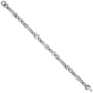 Brighton silver-plated link bracelet with round crystal stones and elongated open links on a white background