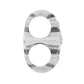 Brighton silver-tone spacer bead with dual openings and polished figure-eight shape on a white background