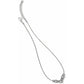 Brighton necklace with silver-plated chain and clustered crystal pendant with lobster clasp closure on a white background