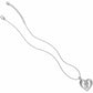 Brighton silver-plated pendant necklace with open heart design and crystal accents on a white background