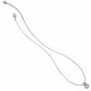 Brighton pendant necklace with silver-plated chain, small crystal accent, lobster clasp, and extender on a white background