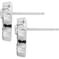 Brighton stud earrings with silver-plated textured bar design and small crystal accents on a white background