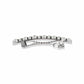 Brighton hair barrette shown from the back with silver-plated clasp and crystal-edged top on a white background
