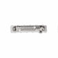 Brighton hair barrette shown from the back with silver-plated clasp mechanism and scalloped edges on a white background