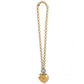 Inner Circle Two Tone Heart Toggle Necklace