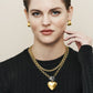 Inner Circle Two Tone Heart Toggle Necklace