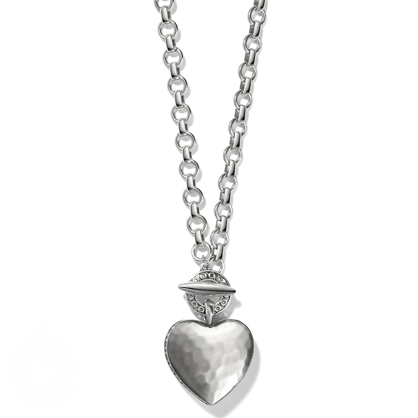 Inner Circle Two Tone Heart Toggle Necklace