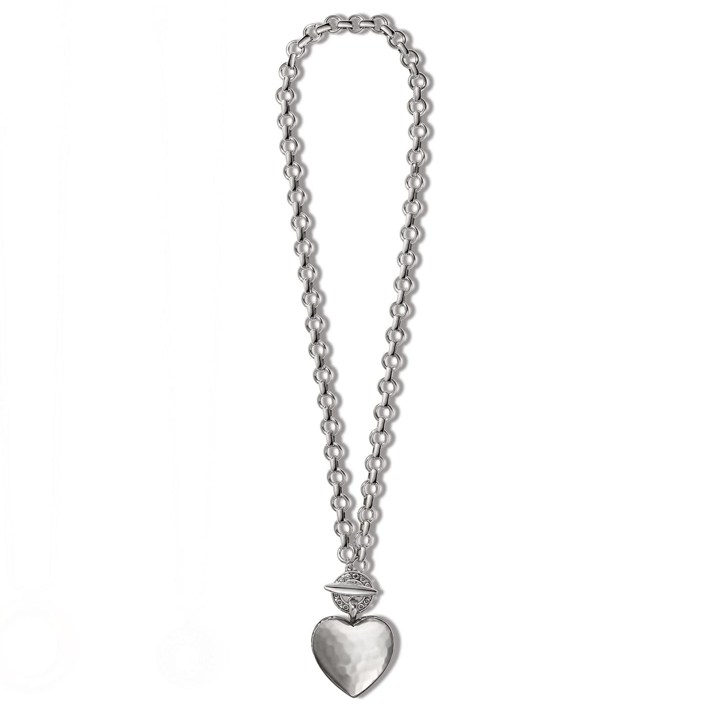 Inner Circle Two Tone Heart Toggle Necklace