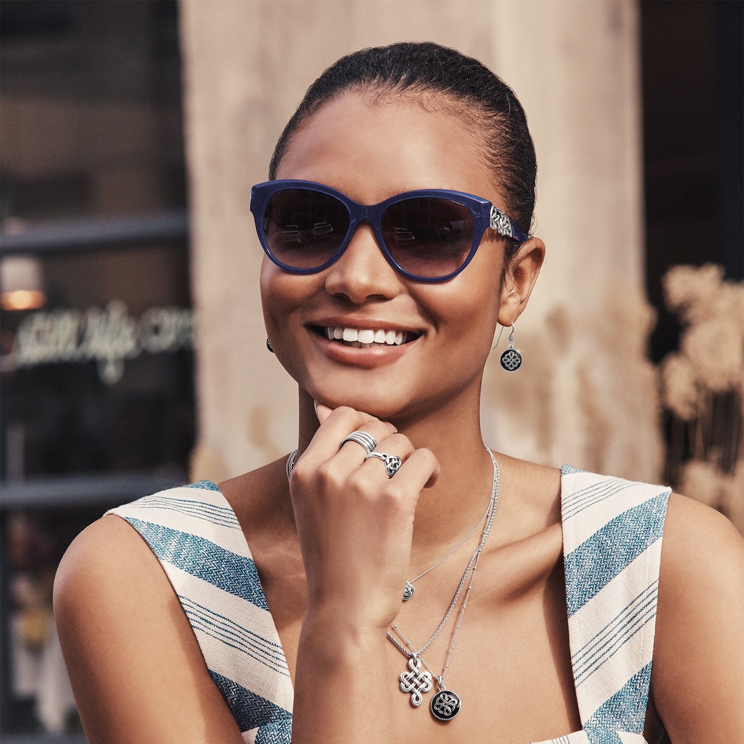 Interlok Braid Sunglasses silver-blue 10