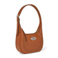 Brighton hobo handbag in tan leather with whipstitch trim, silver-tone knot accent, and adjustable strap on a white background