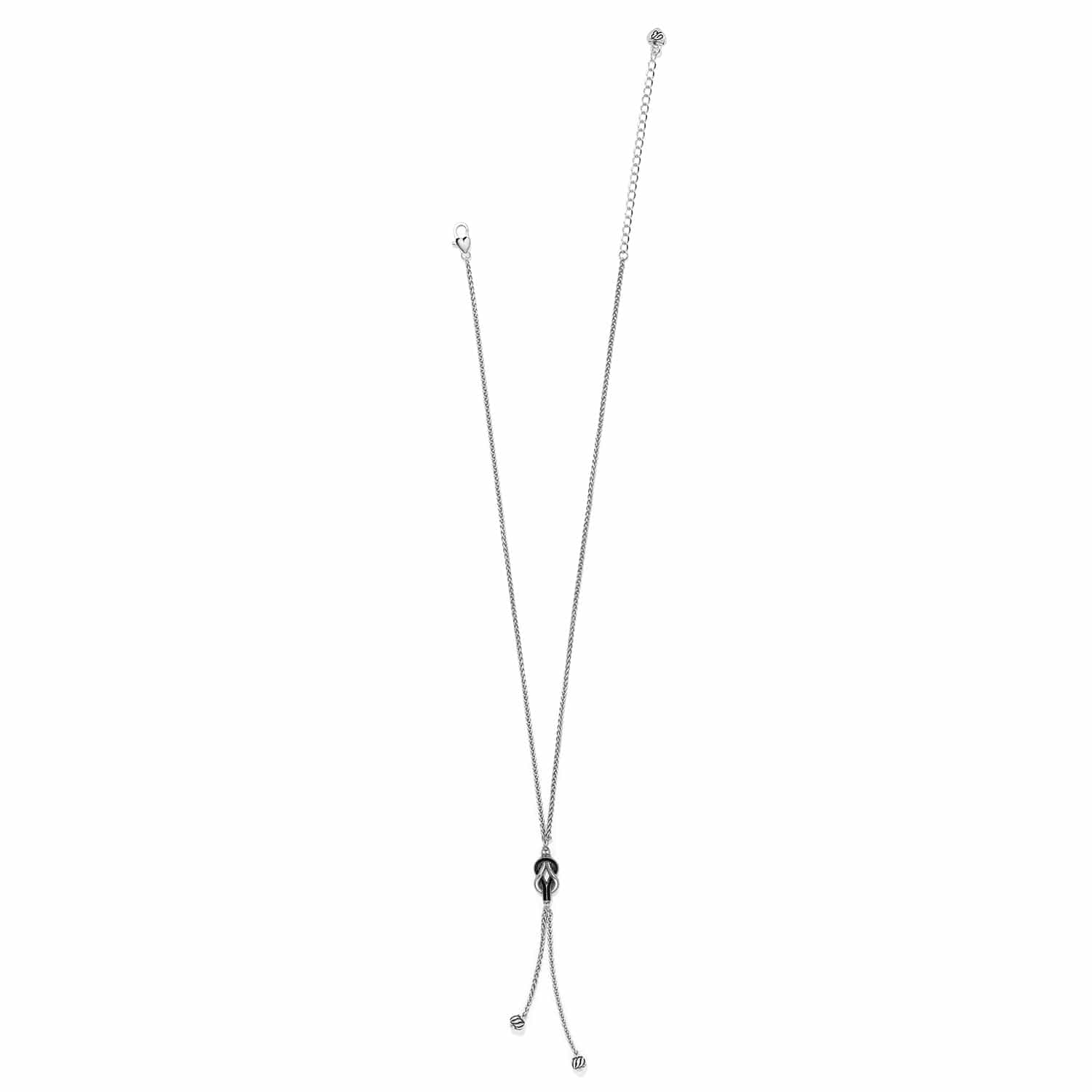 Interlok Harmony Black Lariat Necklace silver-black 2