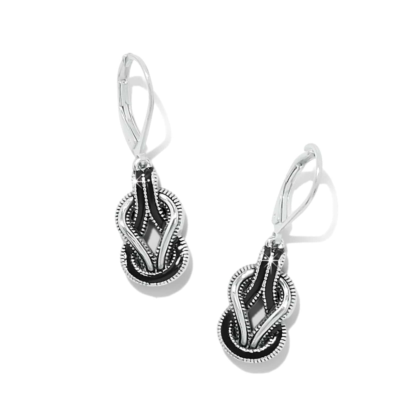 Interlok Harmony Black Leverback Earrings