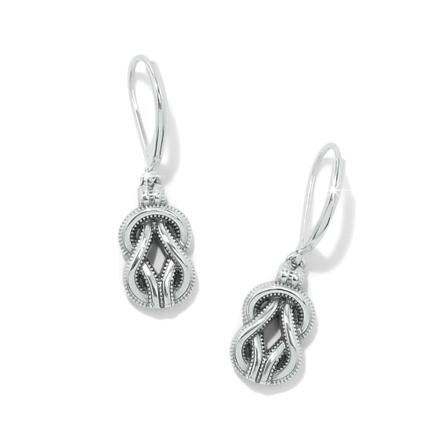 Interlok Harmony Black Leverback Earrings silver-black 2