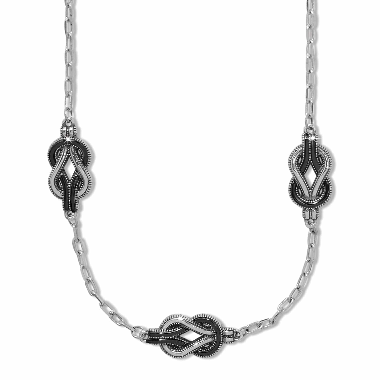 Interlok Harmony Black Trio Necklace silver-black 1