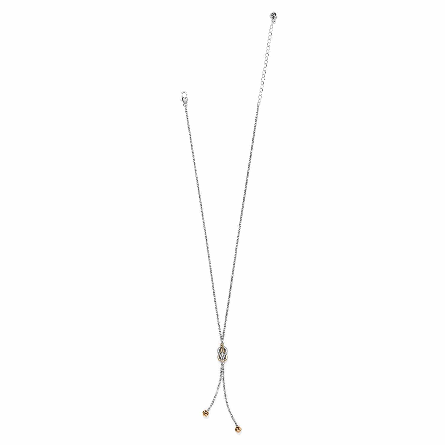 Interlok Harmony Two Tone Lariat Necklace silver-gold 2
