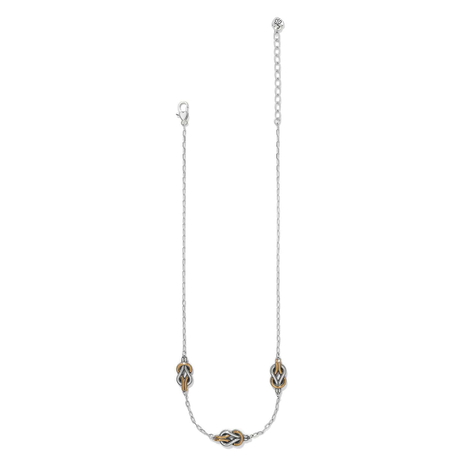 Interlok Harmony Two Tone Trio Necklace silver-gold 2