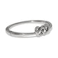 Brighton bangle bracelet with silver-plated finish and interlocking heart knot centerpiece on a white background