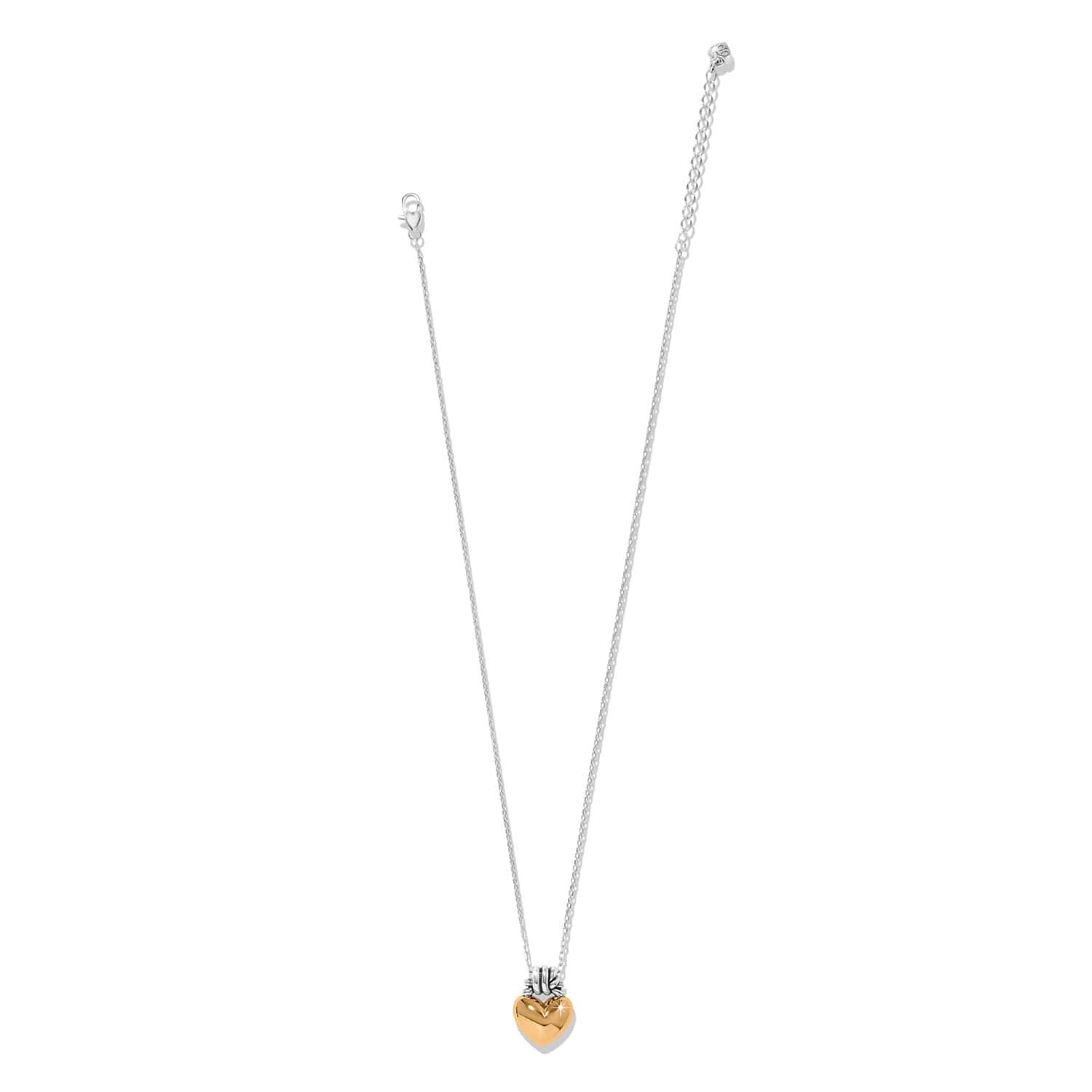 Interlok Love Knot Heart Necklace silver-gold 2