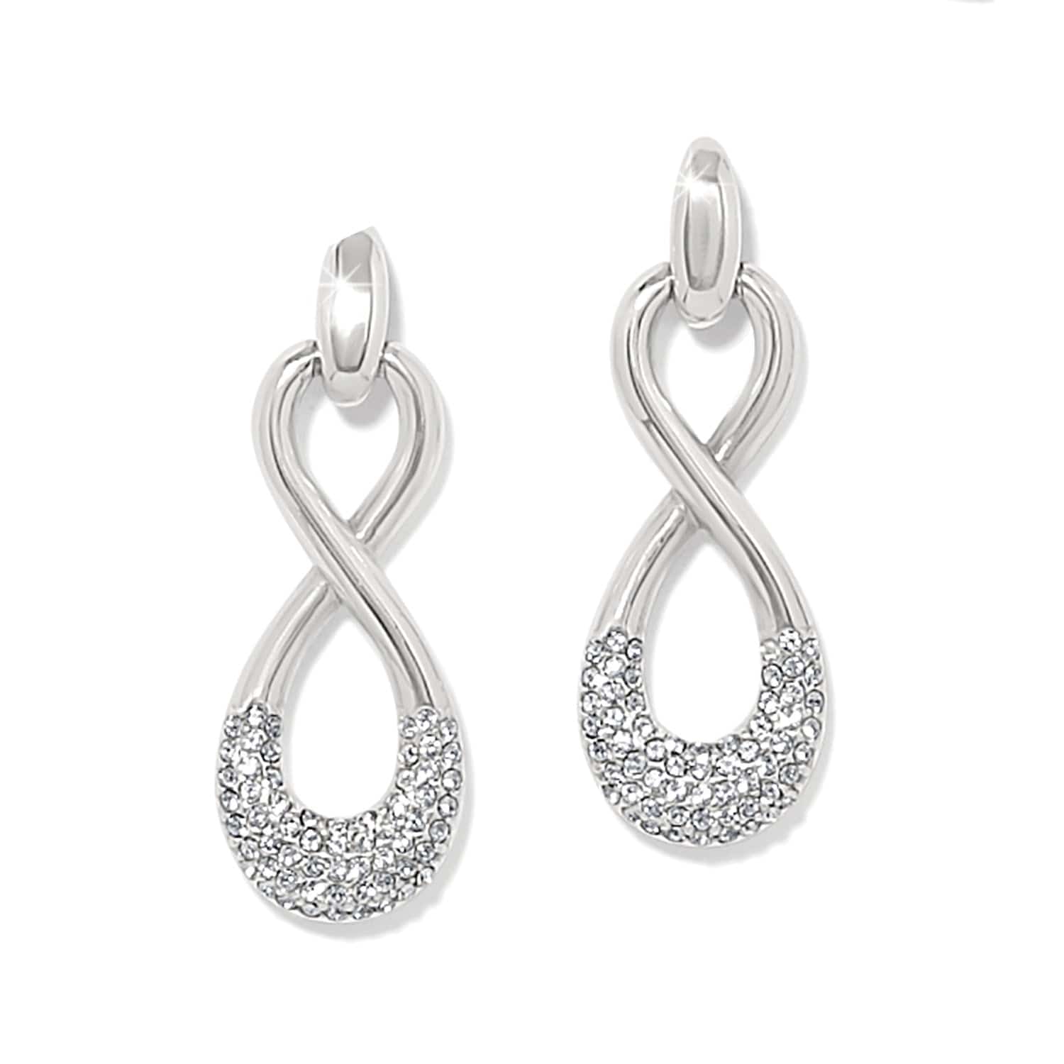 Interlok Luxe Post Drop Earrings silver 1
