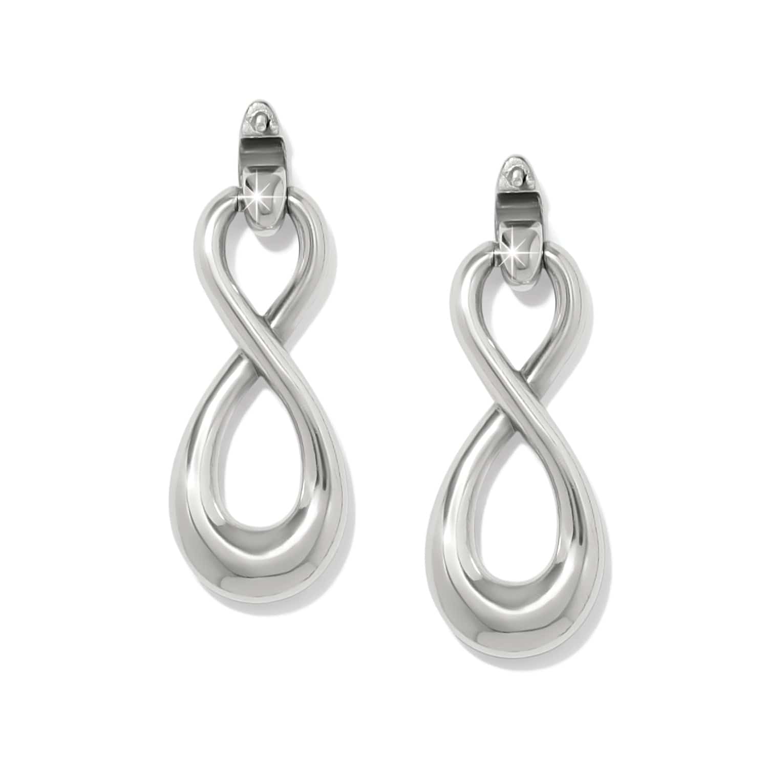 Interlok Luxe Post Drop Earrings silver 2