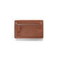 Brighton brown pebbled leather wallet shown from the back with zippered pocket and silver-tone hardware on a white background