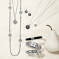 Brighton silver-plated jewelry collection styled with a white pear and Celtic knot accents on a neutral background