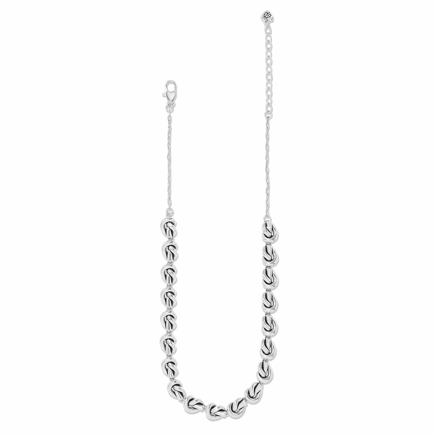 Interlok Single Knot Collar Necklace silver 4