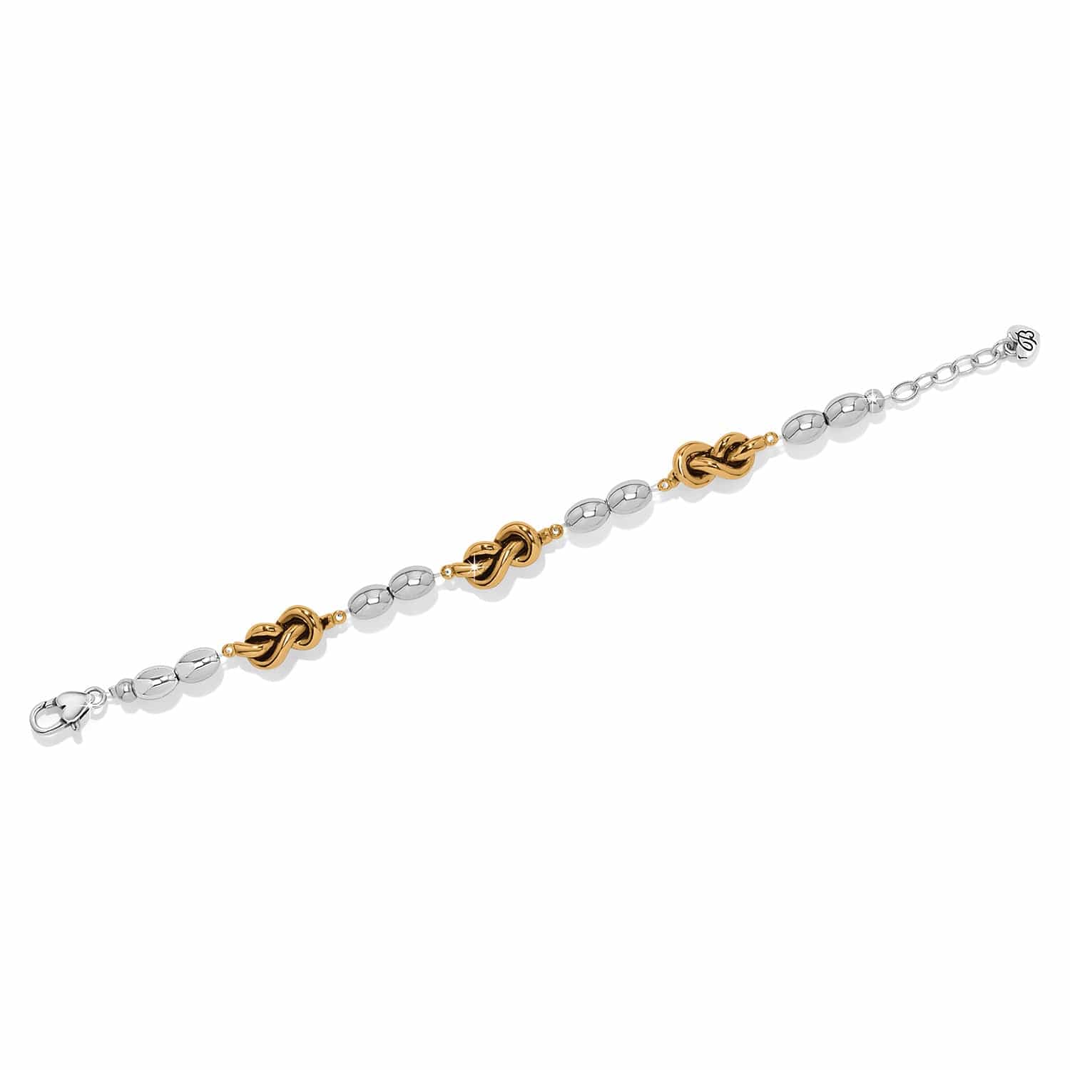 Interlok Single Knot Drops Bracelet silver-gold 2