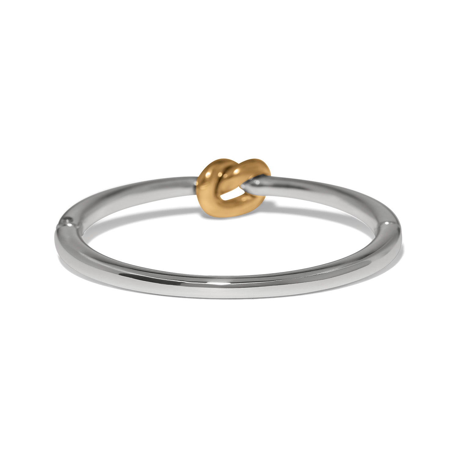 Interlok Single Knot Two Tone Hinged Bangle silver-gold 2