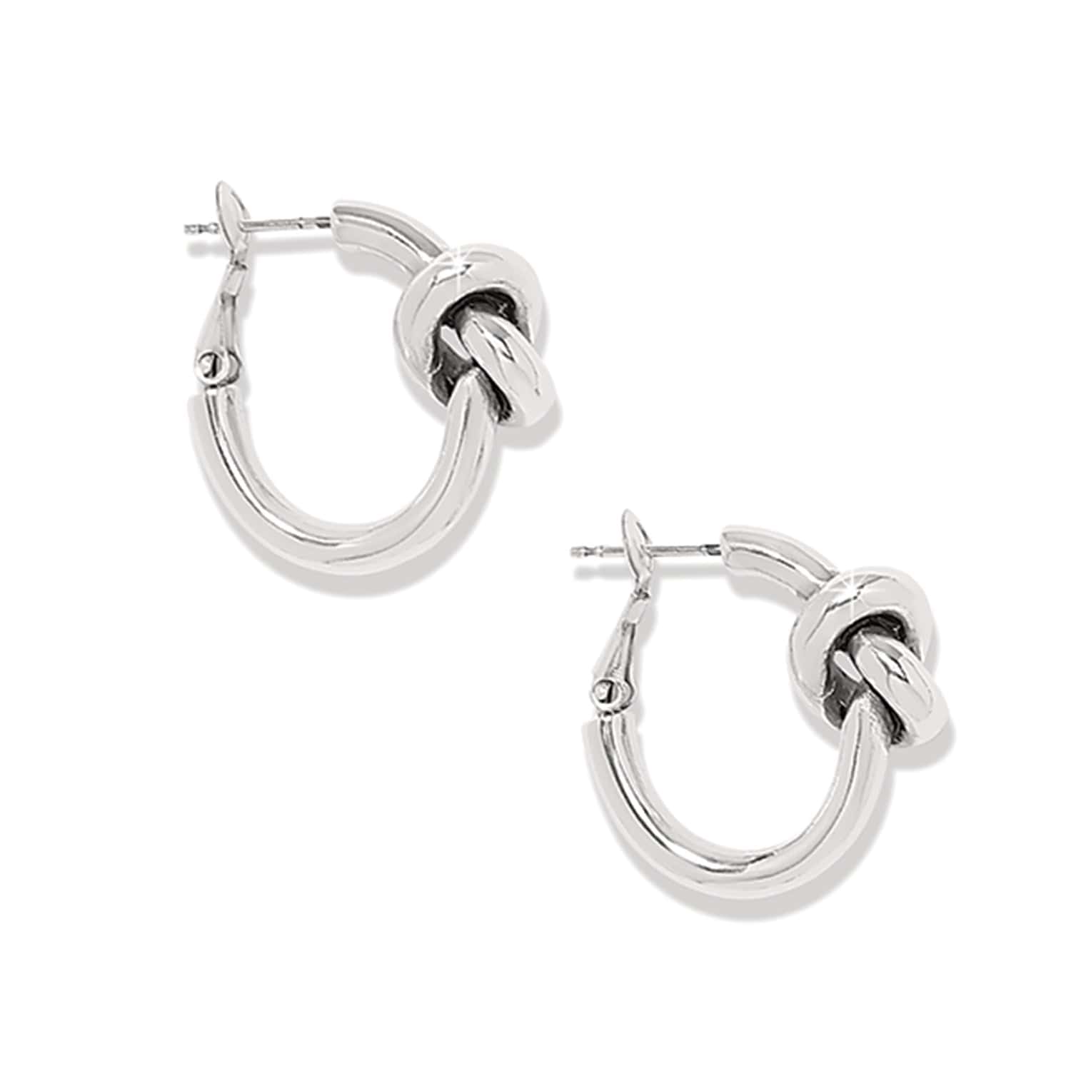 Interlok Single Knot Hoop Earrings silver 3