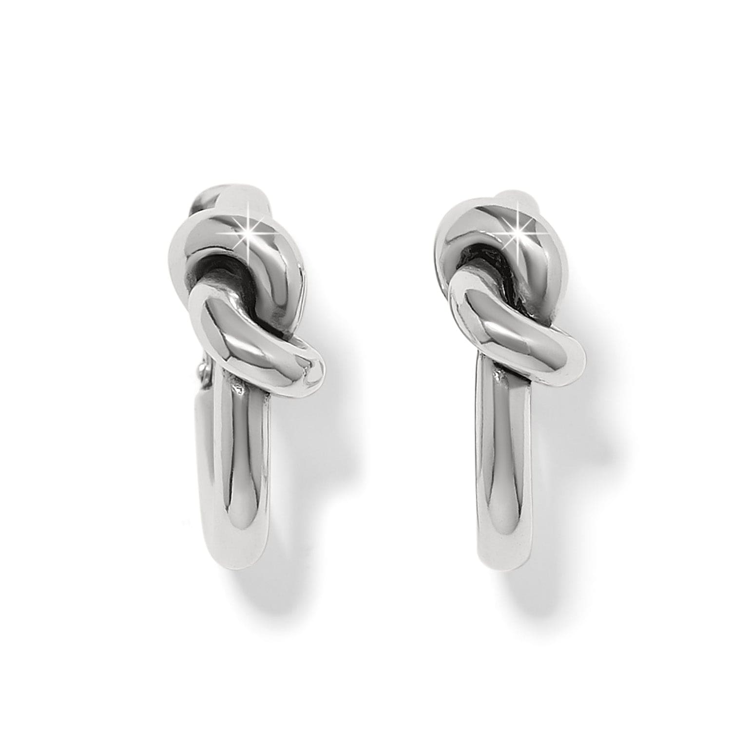 Interlok Single Knot Hoop Earrings silver 4