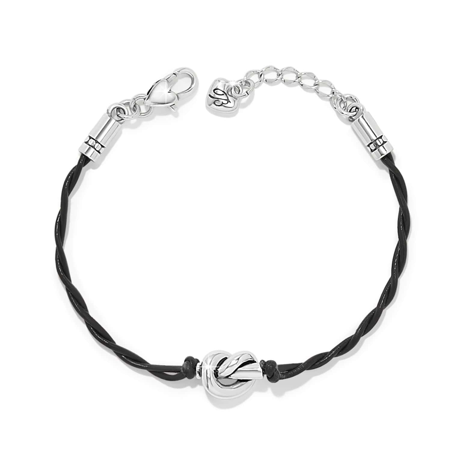 Interlok Single Knot Leather Bracelet black 6