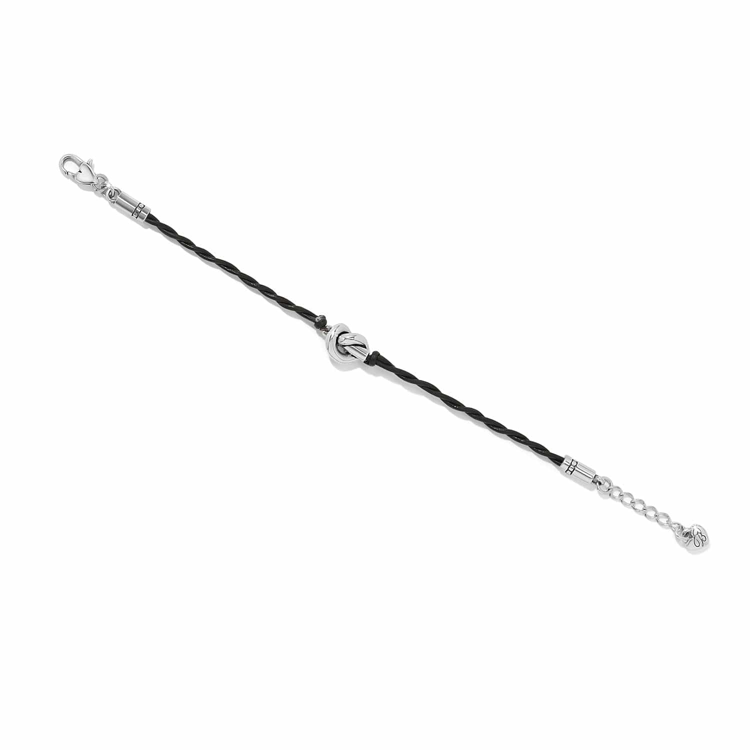Interlok Single Knot Leather Bracelet black 7