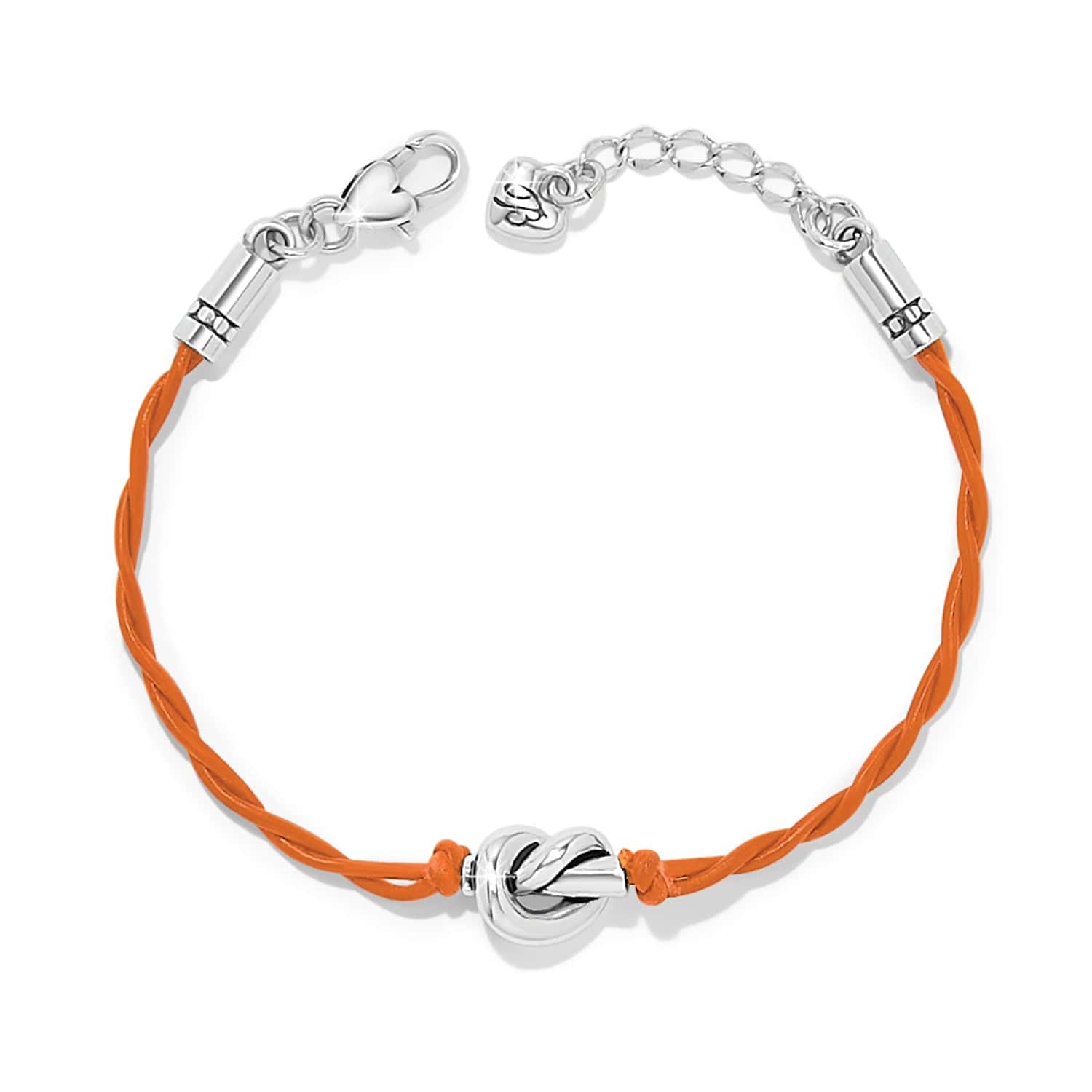 Interlok Single Knot Leather Bracelet orange 2