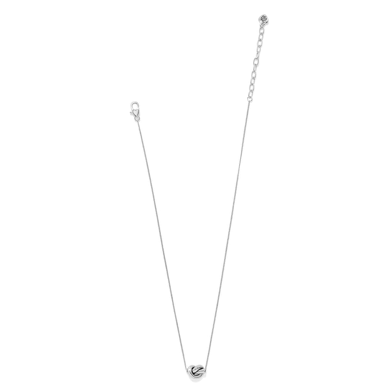 Interlok Single Knot Mini Earrings, Silver