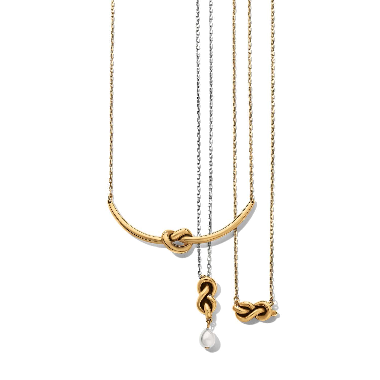 Interlok Single Knot Necklace gold 5