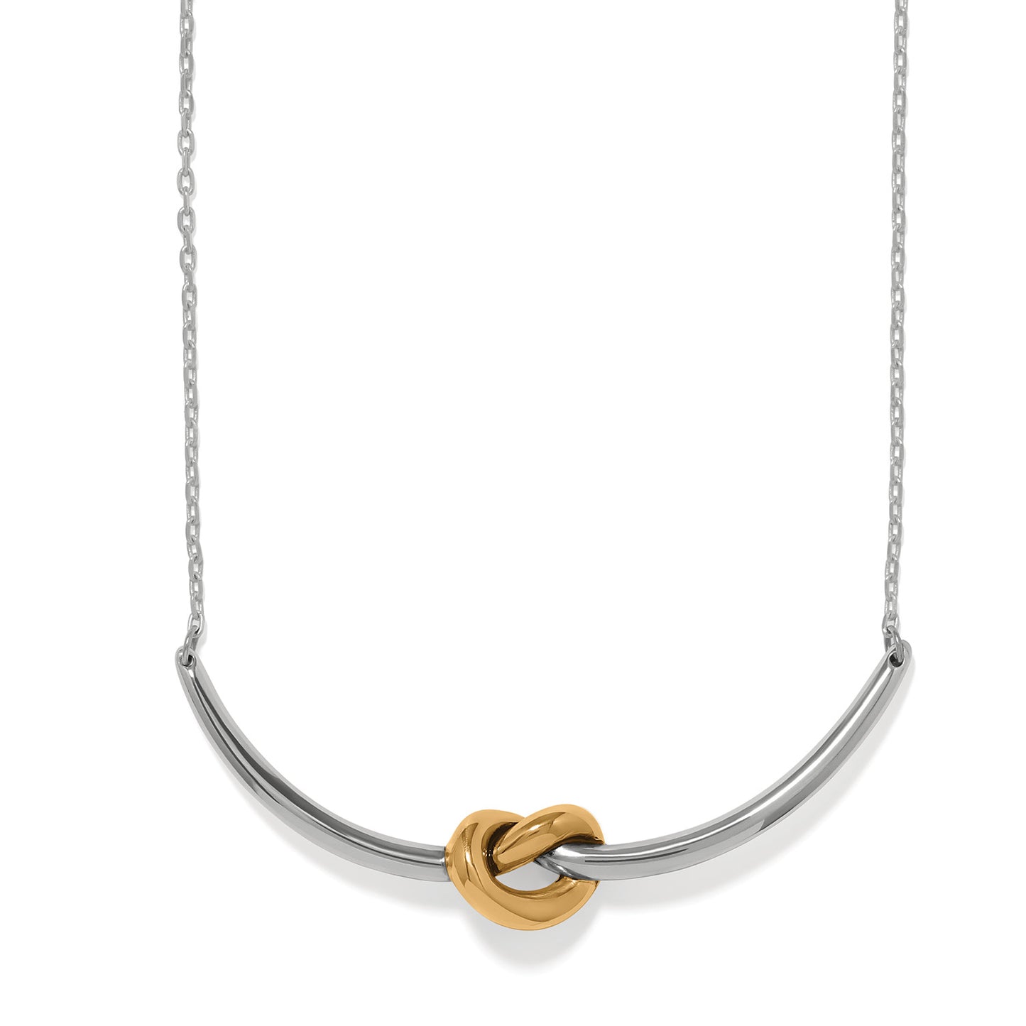 Interlok Single Knot Two Tone Necklace