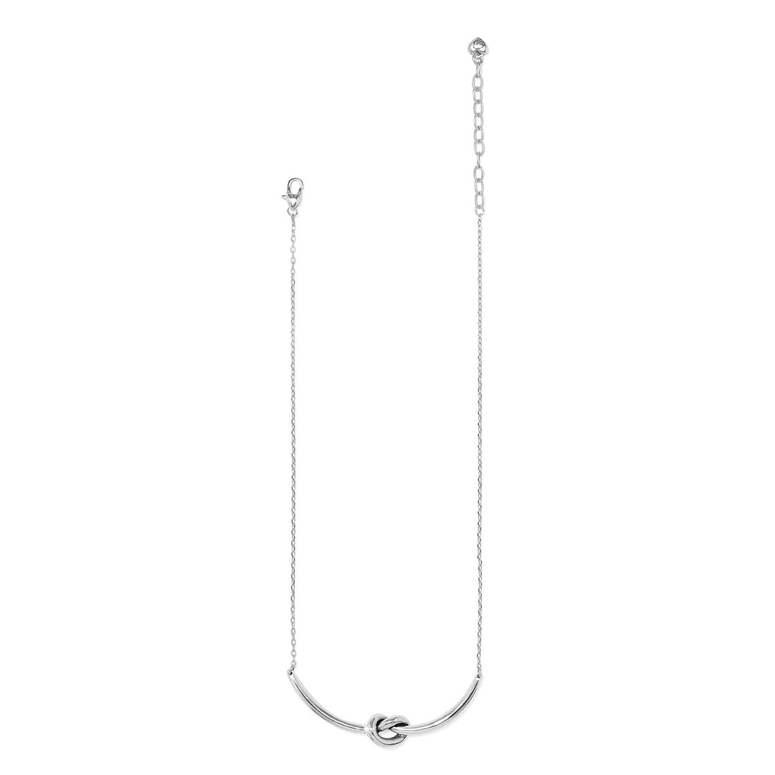 Interlok Single Knot Necklace, Silver