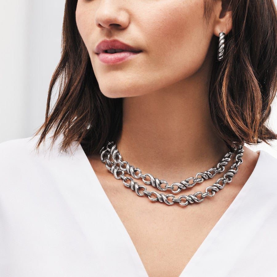 Interlok Twist Collar Necklace silver 6