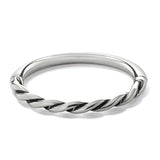 Brighton bangle bracelet with silver-plated finish and twisted rope detail across the front on a white background