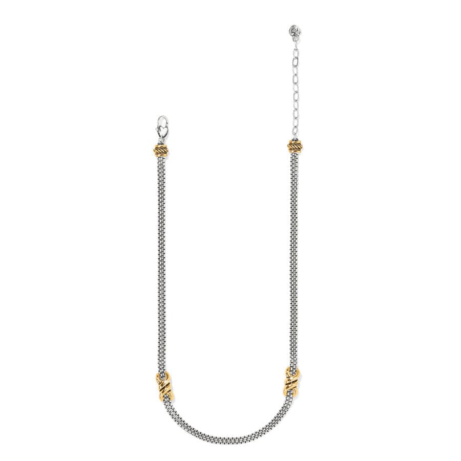 Interlok Twist Two Tone Double Chain Necklace - Brighton