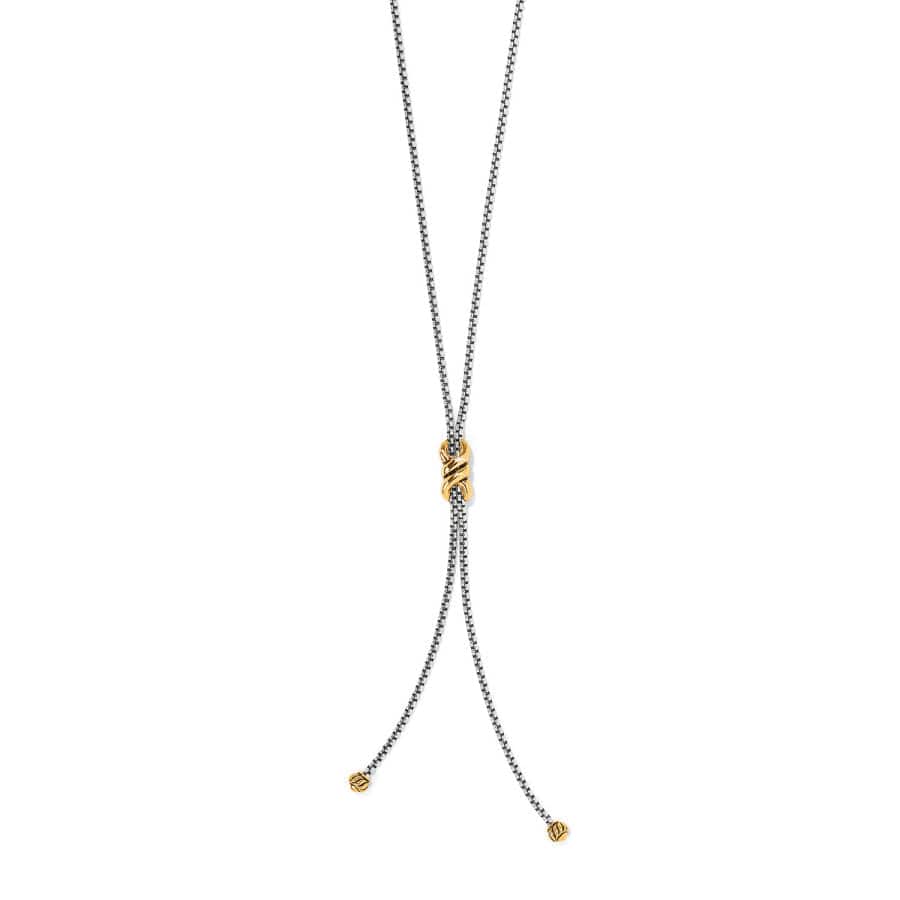 Interlok Twist Two Tone Lariat Necklace - Brighton