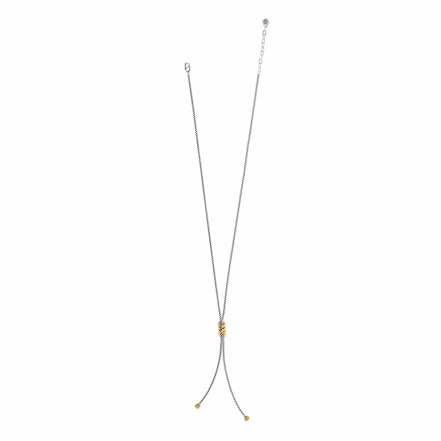 Interlok Twist Two Tone Lariat Necklace - Brighton