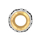 Brighton spacer charm with silver-tone scrollwork exterior and gold-tone interior threading on a white background